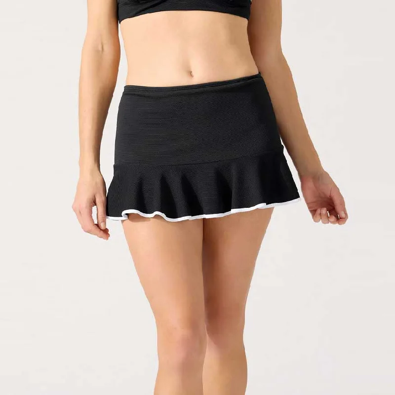 Tommy Bahama Island Cays Cabana High Waist Skirted Bottom - Black