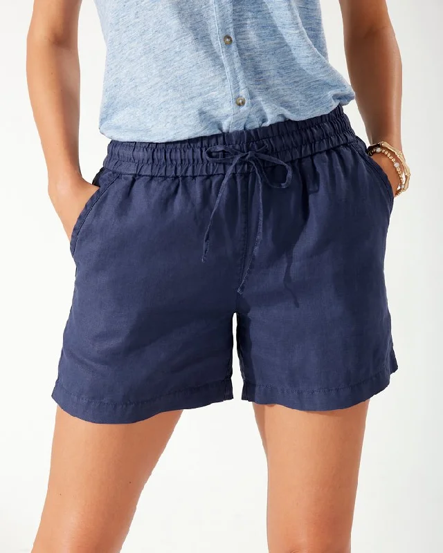 Tommy Bahama Women's 5-Inch Palmbray HR Easy Linen Shorts - Island Navy*