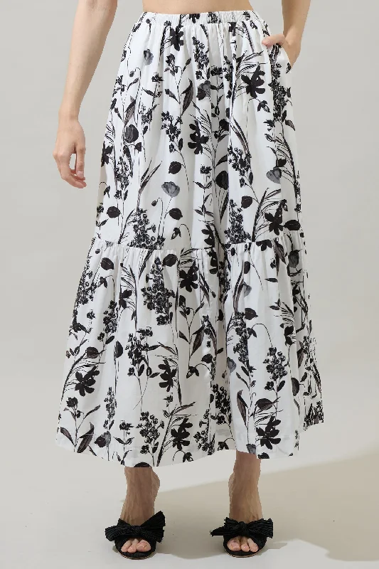 Leiden Floral Breda Tiered Maxi Skirt