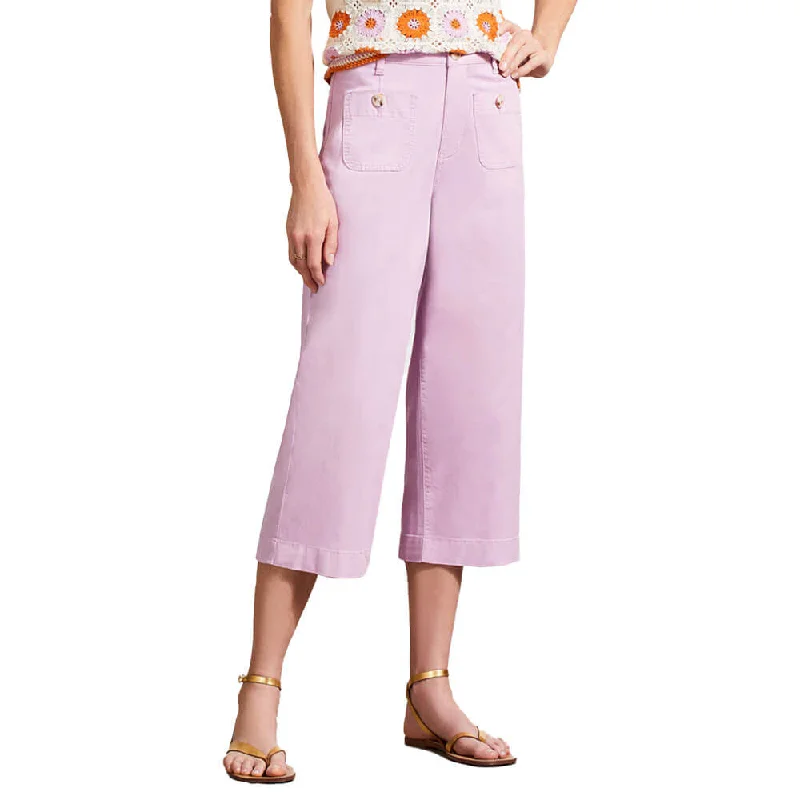 Tribal 24-Inch Brooke Wide Leg Capri Jeans With Patch Pockets - Orchid Rose