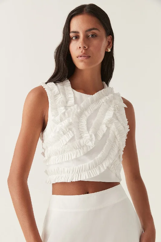 Aurelia Frill Shell Top