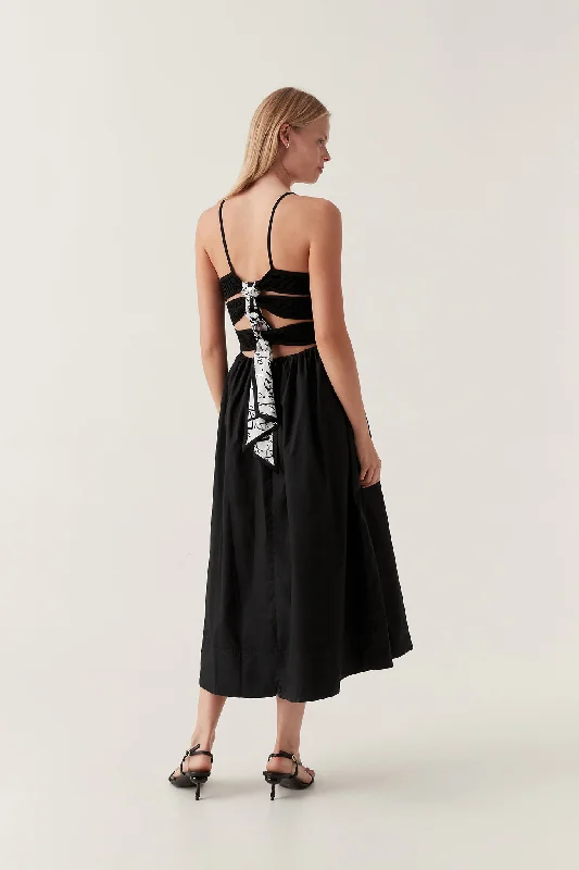 Danica Tie Back Midi Dress