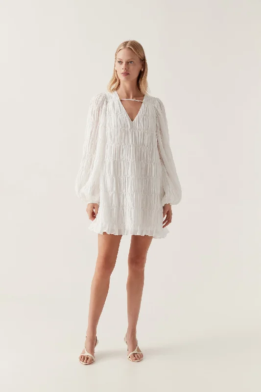 Evelina Ruched Mini Dress