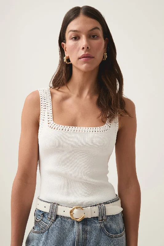 Tazia Crocheted Edge Tank