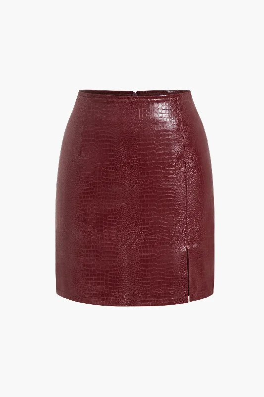 Faux Leather Mini Skirt