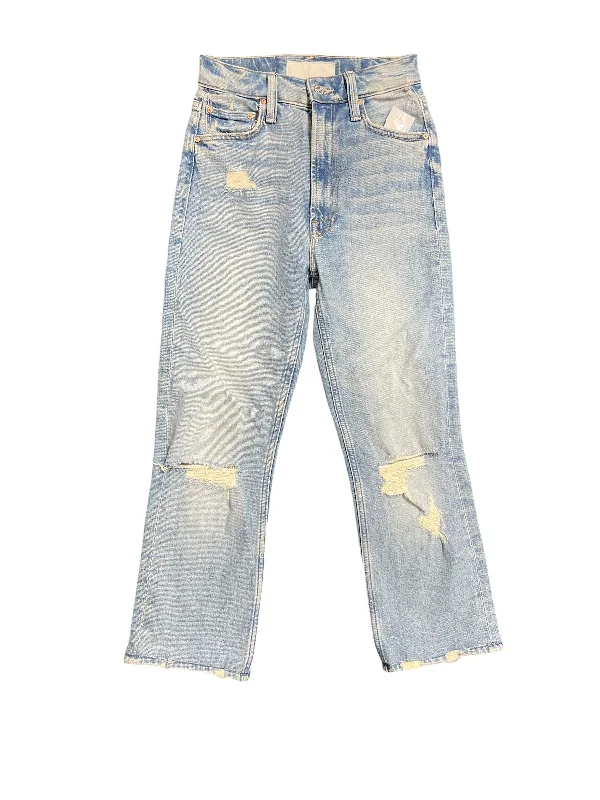 Jeans Straight By Mother Jeans In Blue Denim, Size: 0