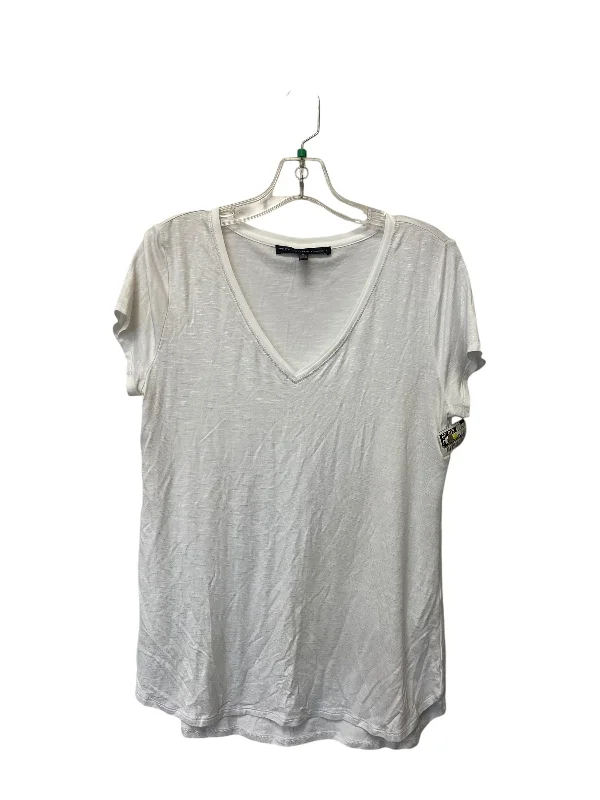 Top Short Sleeve Basic By White House Black Market In White, Size: M