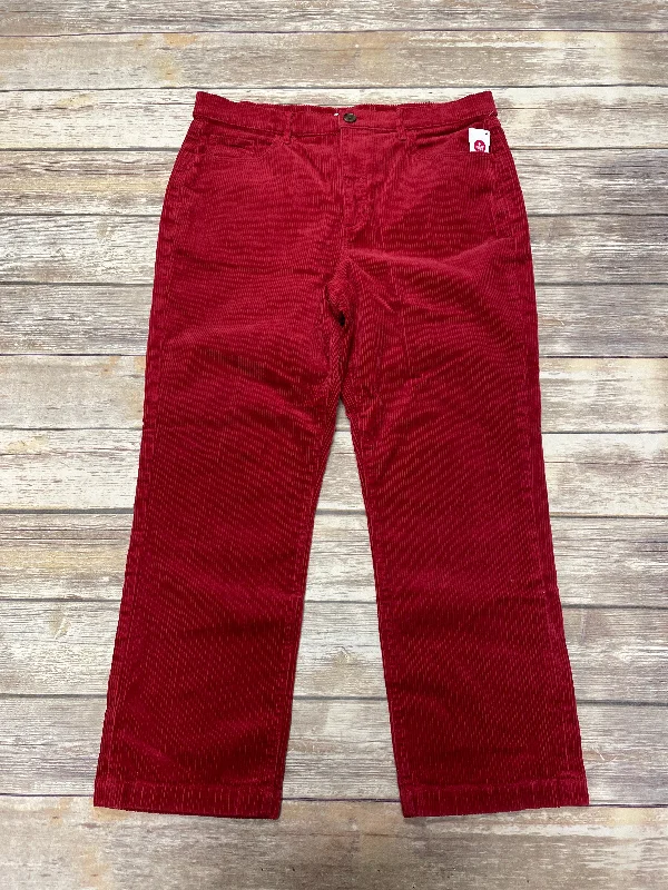 Pants Corduroy By Loft In Red, Size: 14