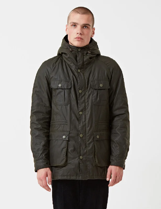 Barbour Brindle Wax Jacket - Fern Green