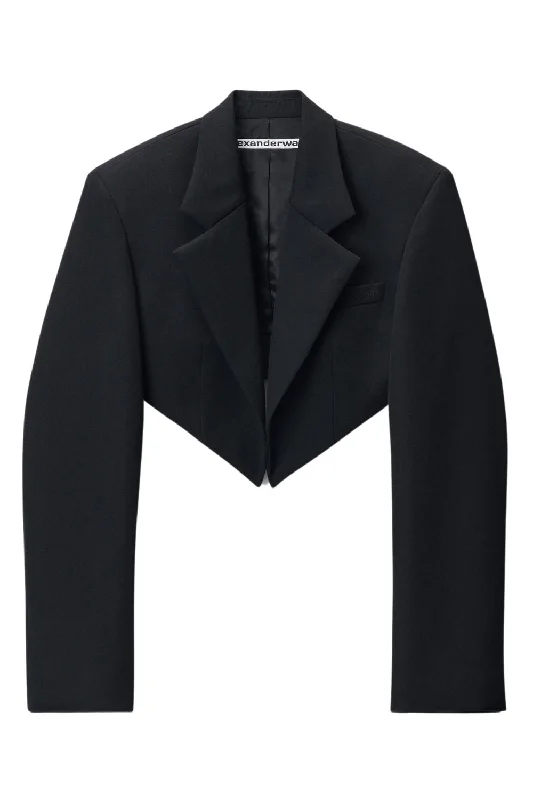 Cropped Tuxedo-style Blazer