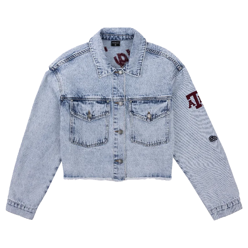 Texas A&M Gig 'Em Cropped Jean Jacket