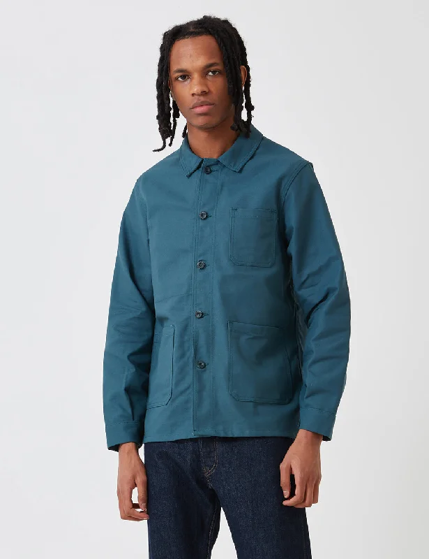 Le Laboureur Cotton Drill Work Jacket - Teal Green