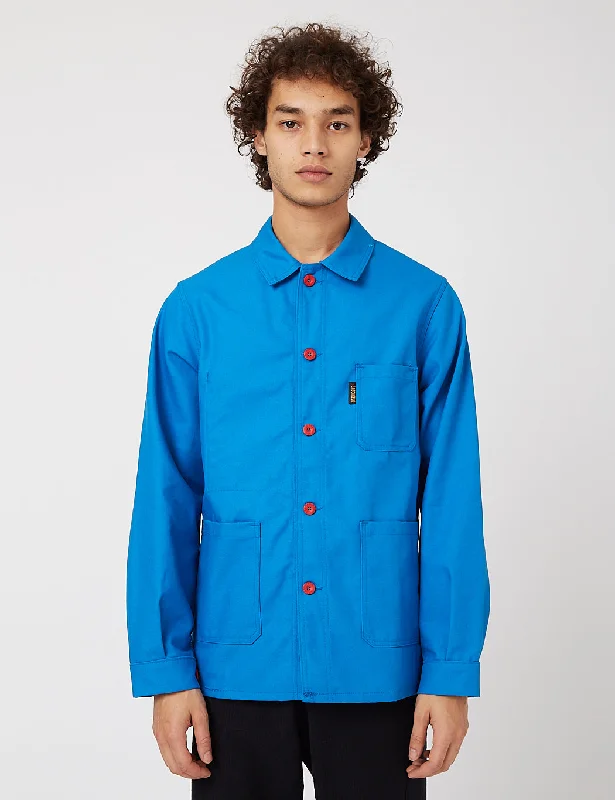 Le Laboureur Work Jacket (Cotton Drill) - Bugatti Blue/Red Buttons