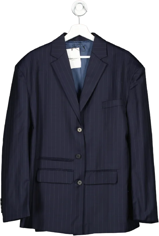 Marcela Blue Veronica Wool Pinstripe Blazer BNWT One Size