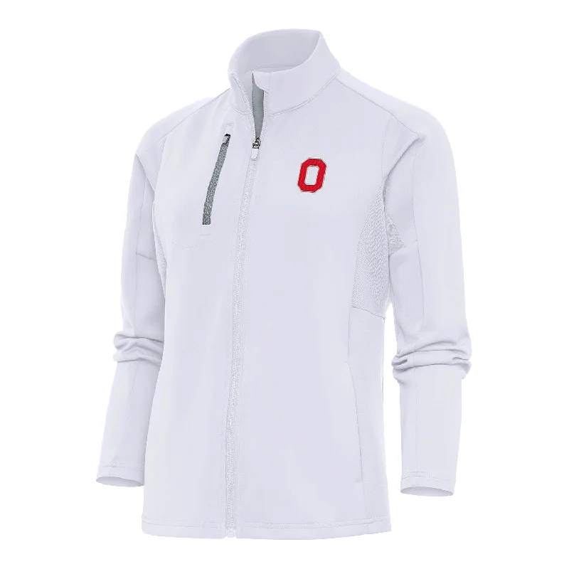 Ladies Ohio State Buckeyes Full Zip Generation White Jacket