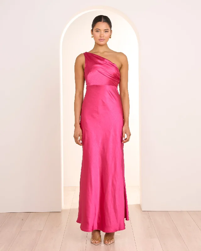 Anita One Shoulder Satin Gown