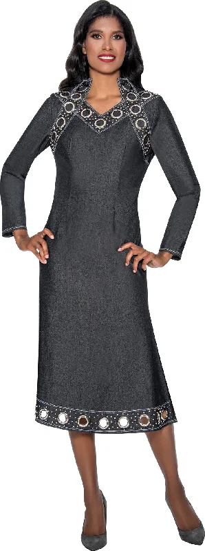 Divine Apparel DS63891 Long Sleeve Short Midi Dress