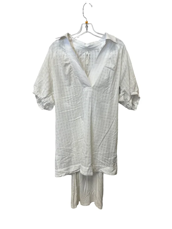 Dress Casual Midi By Anthropologie In White, Size: S