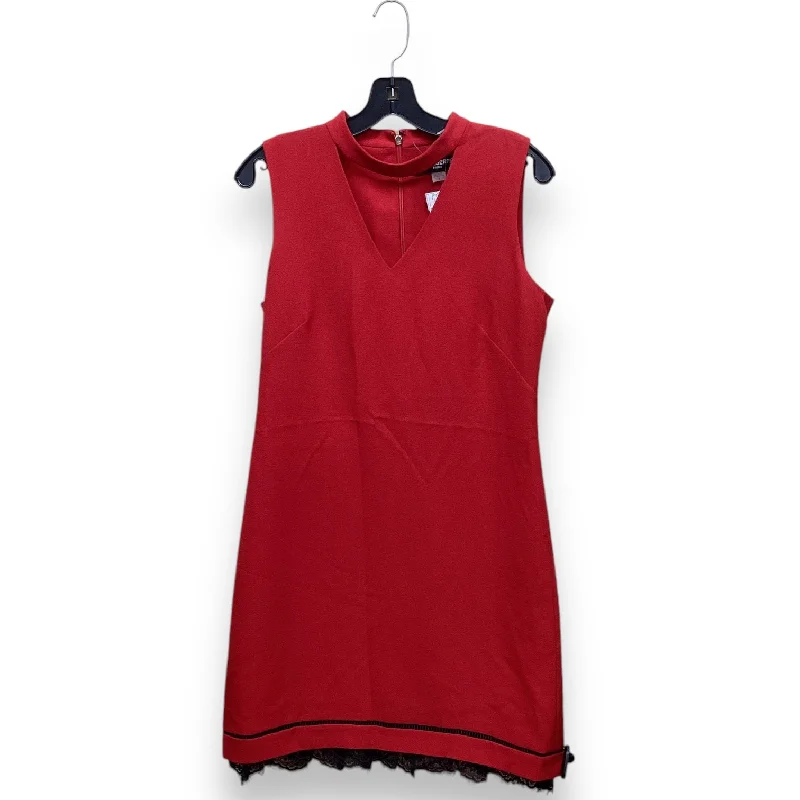 Dress Casual Midi By Karl Lagerfeld In Red, Size: M