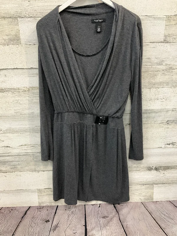 Dress Casual Midi By White House Black Market O In Charcoal, Size: S