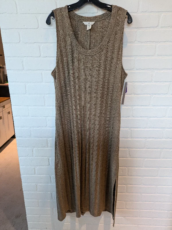 Brown Dress Casual Maxi H&m, Size Xl