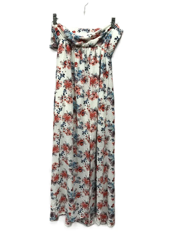 Red & White Dress Casual Maxi By Miami, Size: M