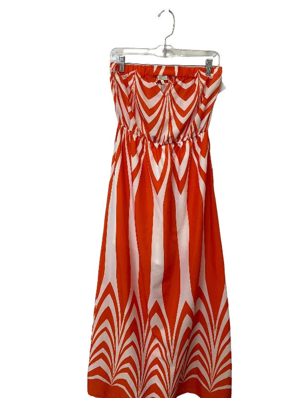 Red & White Dress Casual Maxi Jealous Tomato, Size S