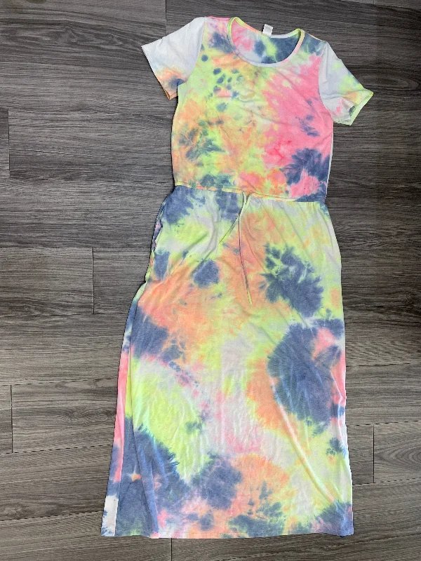 Tie Dye Print Dress Casual Maxi 7th Ray, Size L