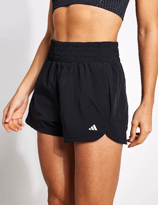 Pacer Stretch-Woven Zipper Pocket Lux Shorts - Black