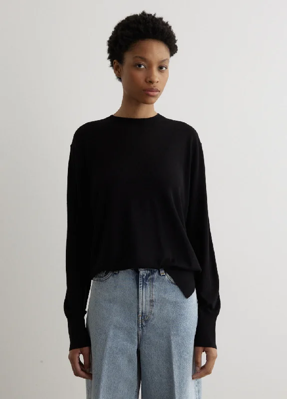 Crew-Neck Silk Cashmere Knit