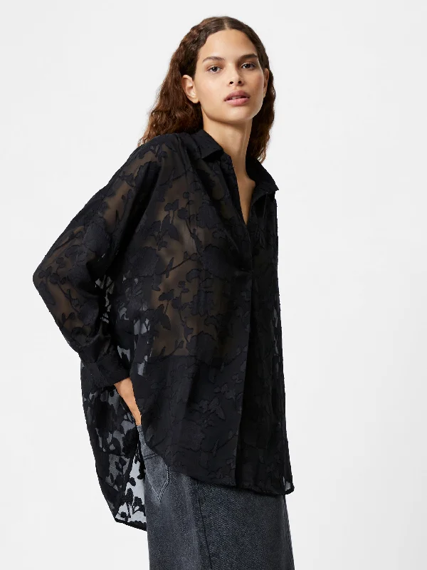 Devore Satin Popover Shirt