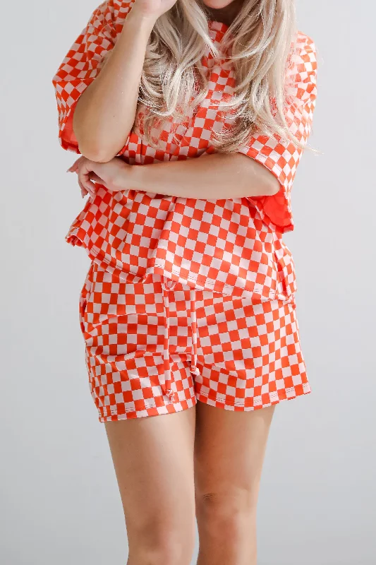 FINAL SALE - Give It All You've Got Checkered Shorts