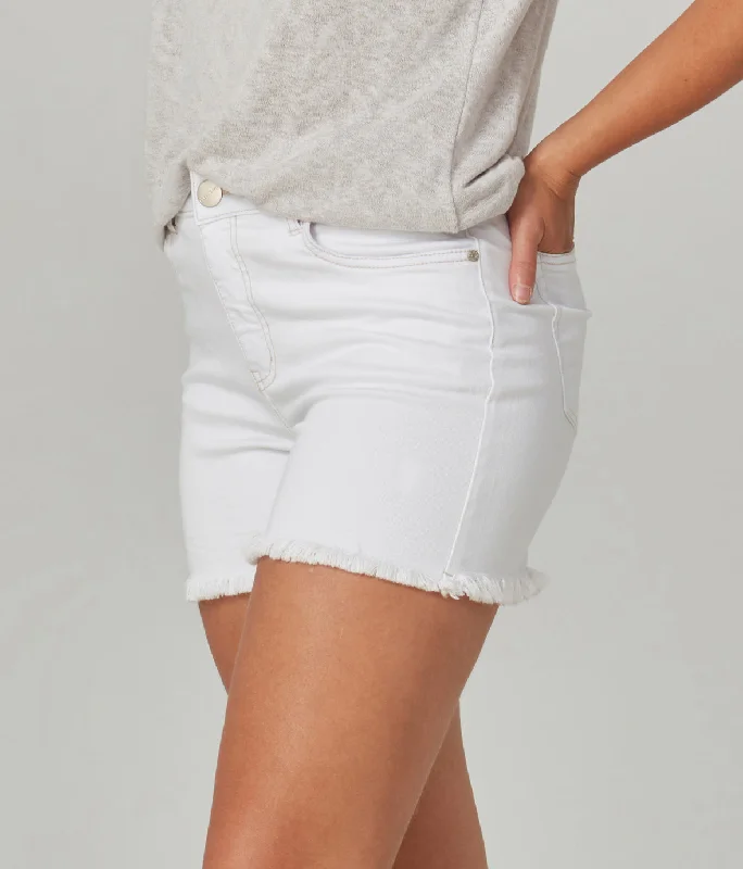 Liana High-Rise Shorts-WHT