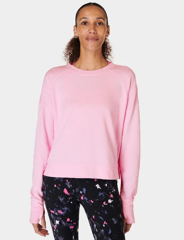 After Class Crop Sweatshirt - Chalk Pink