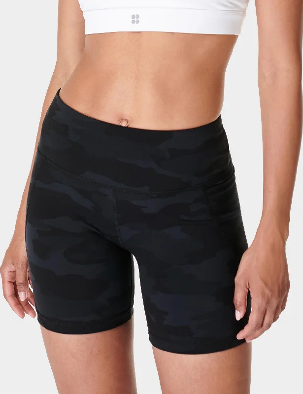 Power 6" Cycling Shorts - Ultra Black Camo Print