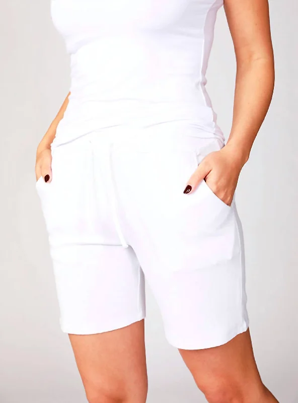 Tie Wiast Short In White