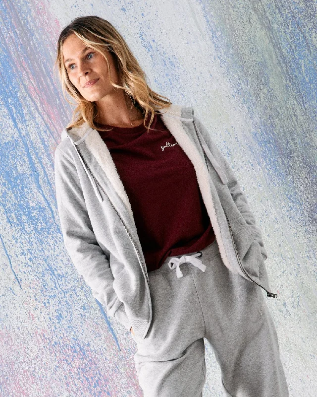 Velator - Womens Borg Lined Hoodie - Grey