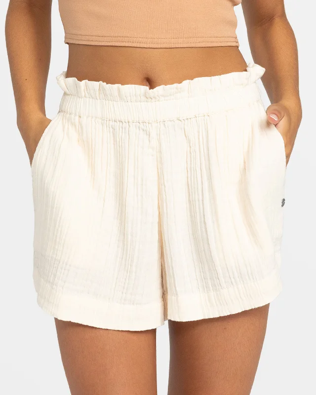 What A Vibe Beach Shorts - Parchment