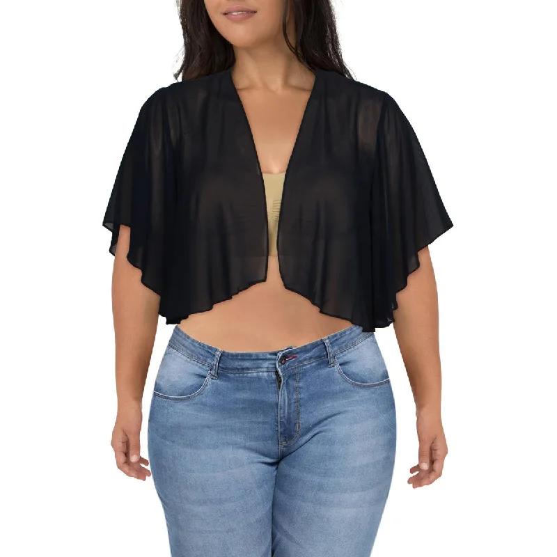 Womens Chiffon Sheer Bolero